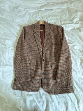 Simons Brown Plaid Blazer